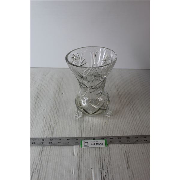 Pinwheel Crystal Footed Vase