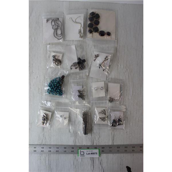 (15) Costume Jewelry - Ear Rings, Bracelets, Necklaces, etc.