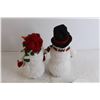 Image 3 : (2) Snowman Decorations, Christmas Tree-Scented Fake Snow - Sealed, (2) Rolls Ribbon