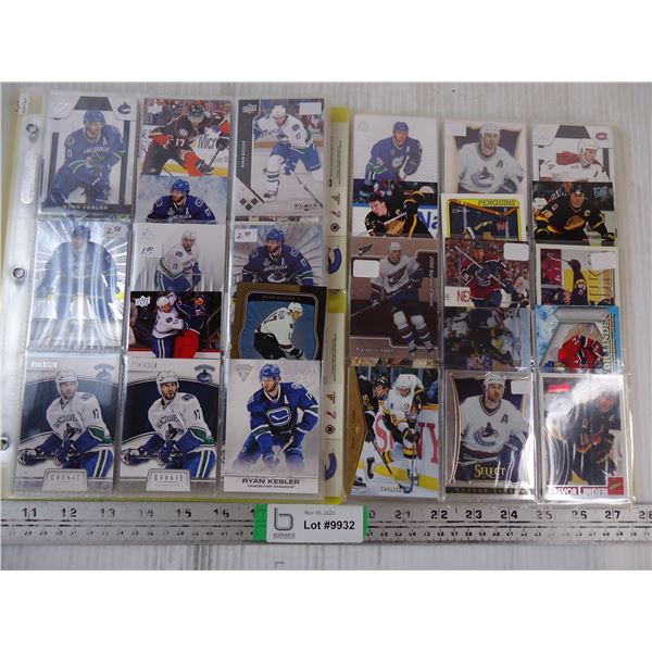 * (2) Folders of Cards Featuring NHL Players Trevor Linden and Ryan Kesler