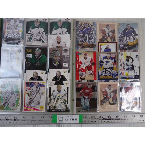 * (2) Folders of Cards Featuring Goalies Kari Lehtonen and Manny Legace