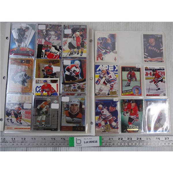 * (2) Folders of Cards Featuring John LeClair and Steve Larmer