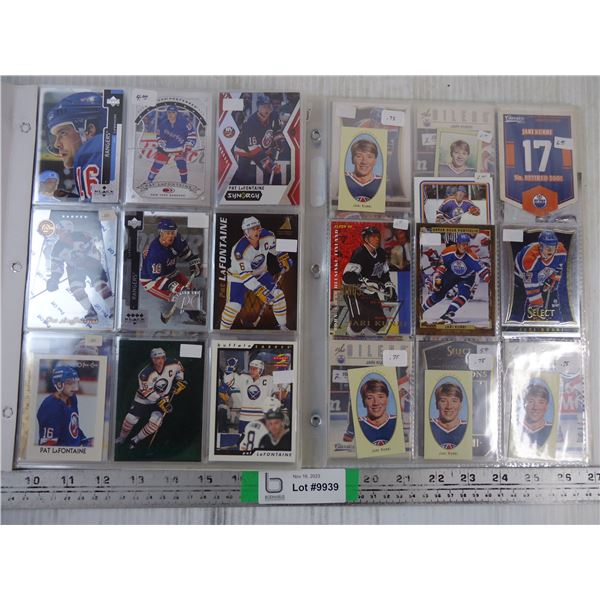 * (2) Folders of Cards Featuring Pat LaFontaine and Jari Kurri