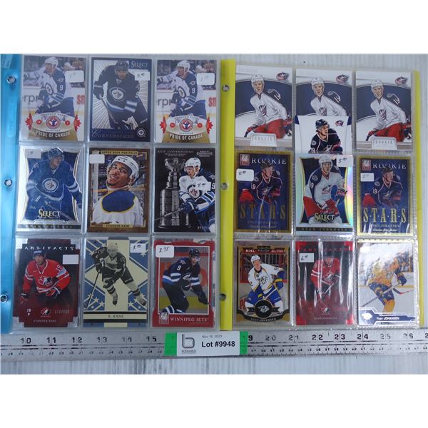 * (2) Folders of Cards Featuring Evander Kane and Ryan Johansen