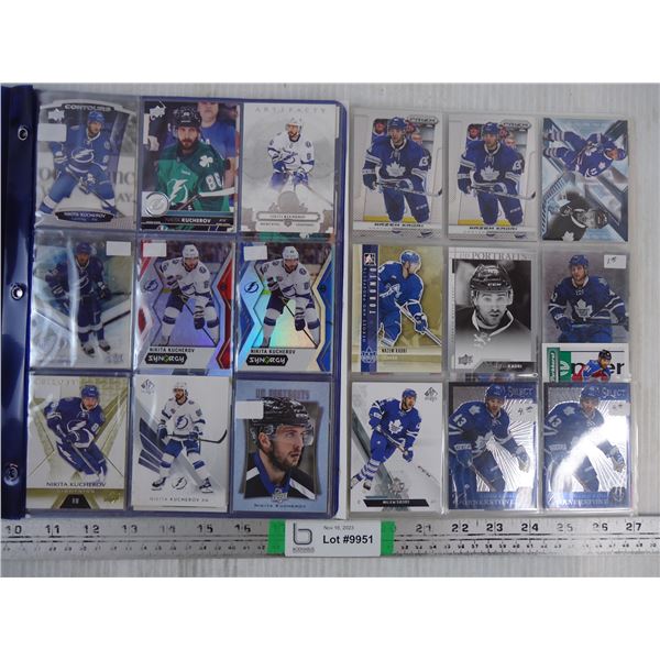 * (2) Folders of Cards Featuring Nikita Kucherov and Nazim Kadri