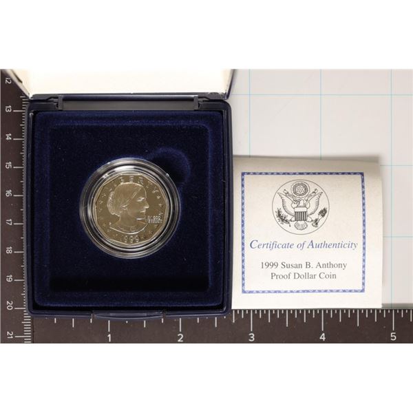 1999-S PROOF SUSAN B. ANTHONY DOLLAR IN ORIGINAL