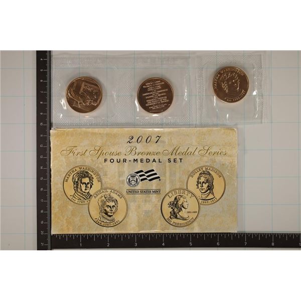 PARTIAL 2007 US FIRST SPOUSE BRONZE MEDAL SERIES