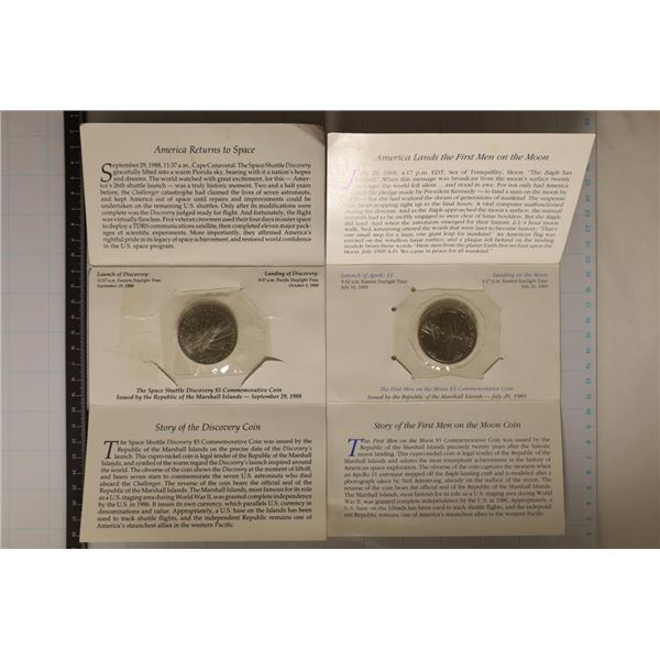 2-$5 MARSHALL ISLANDS COMMEMORATIVE COINS: 1989