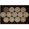 Image 1 : 13 LIBERTY "V" NICKELS 1900-1912 ONE OF EACH