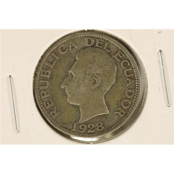1928 ECUADOR SILVER 1 SUCRE .1157 OZ. ASW