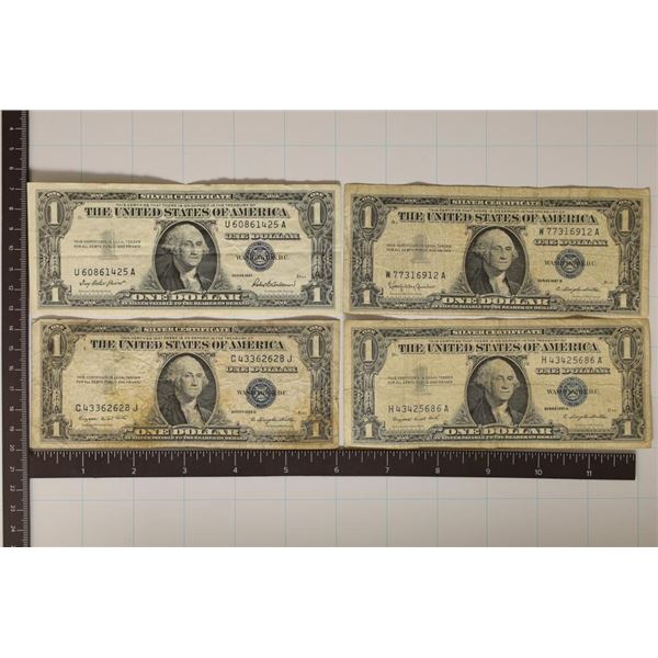 1935-G, 57, 57-A & 1957-B US $1 SILVER CERTS