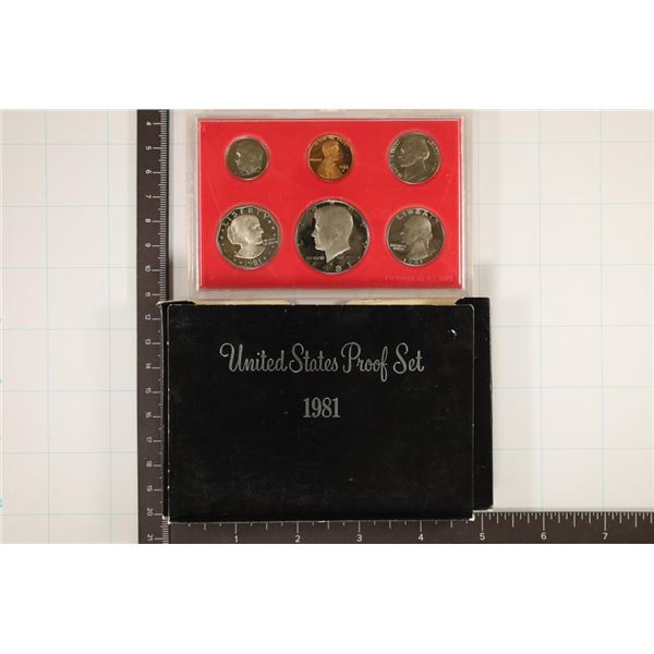 1981 US PROOF SET IN BOX INNER BLACK CASE MISSING