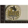 Image 1 : $1 BLAZING SADDLES CASINO CHIP. BLACKHAWK, CO.