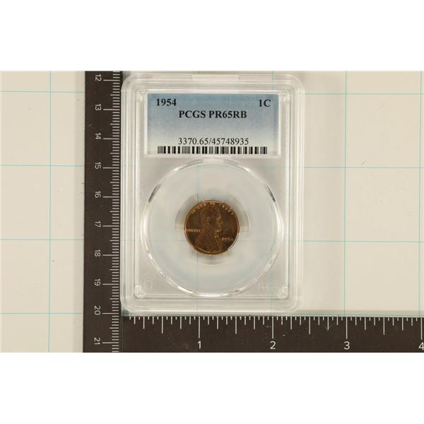 1954 LINCOLN  WHEAT CENT PCGS PR65RB