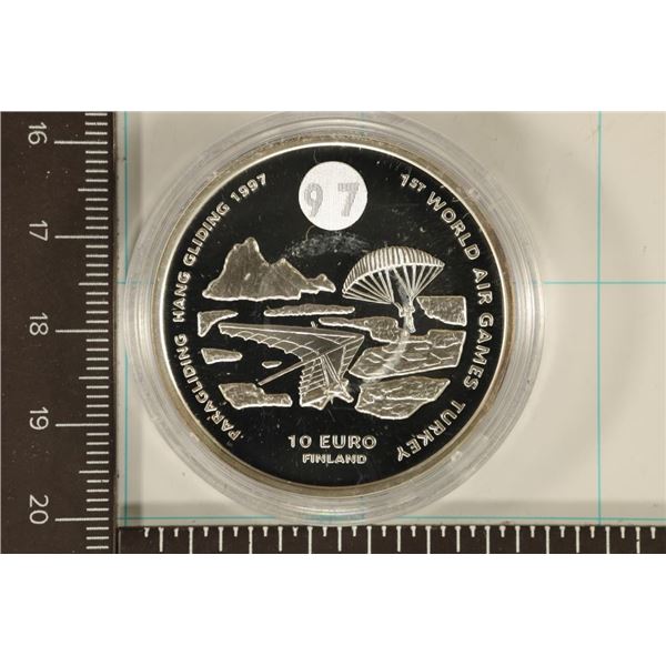 .87 TROY OZ .999 FINE SILVER PF ROUND "WORLD AIR