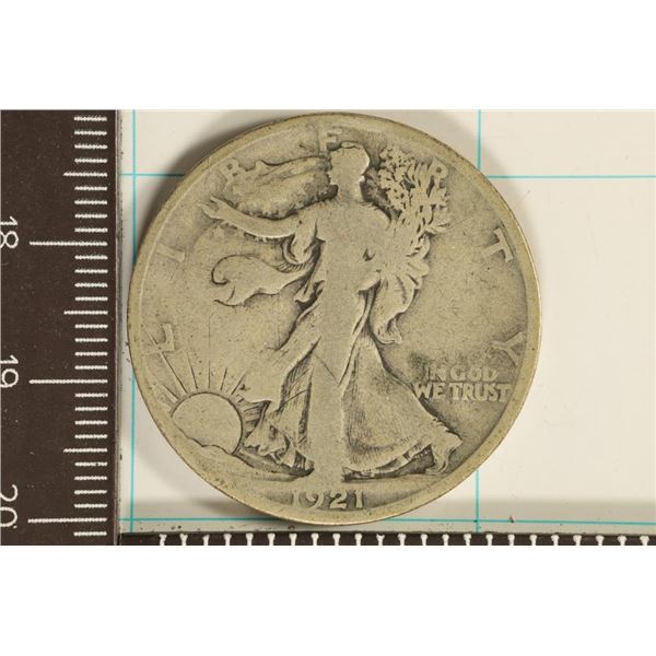 KEY DATE 1921-S SILVER WALKING LIBERTY HALF DOLLAR