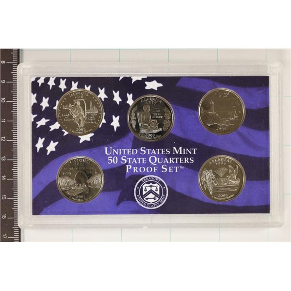 2003 US MINT 50 STATE QUARTERS PROOF SET NO BOX