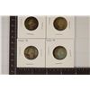 1942-D,43-S,44-D&1945-D WASHINGTON SILVER QUARTERS