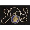 1891 MORGAN SILVER DOLLAR COLORIZED IN PENDANT