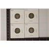 1897. 1901, 1910 & 1912 SILVER BARBER DIMES