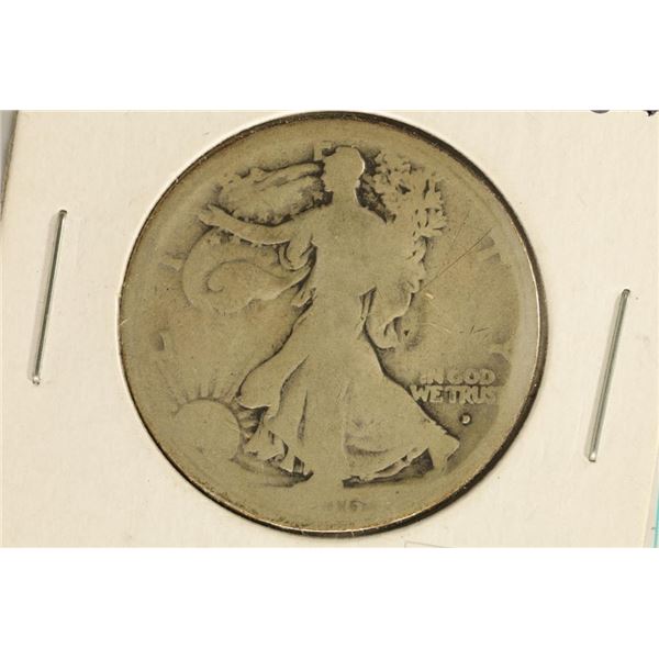 (SEMI-KEY)1916-D OBV SILVER WALKING LIBERTY HALF