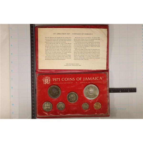 1971 JAMAICA 7 COIN SPECIMEN SET INCLUDES THE 1ST