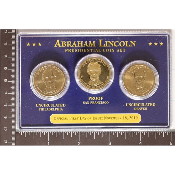 2010-P/D/S PRESIDENTIAL $1 SET ABRAHAM LINCOLN