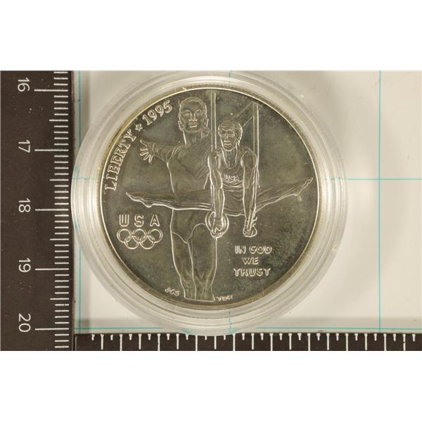 1995-D US UNC SILVER DOLLAR "OLYMPIC GYMNASTICS"
