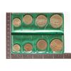 Image 1 : 1966 IRELAND 8 COIN UNC SET IN GREEN FOLIO
