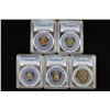 Image 1 : 1977-S FIVE COIN PF SET ALL ARE PCGS PR69 DCAM:
