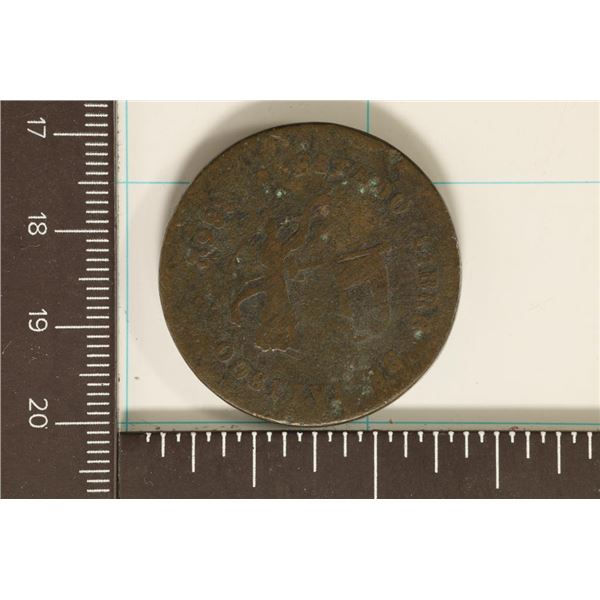 1862 STATE OF JALISCO COPPER 1/4 REAL