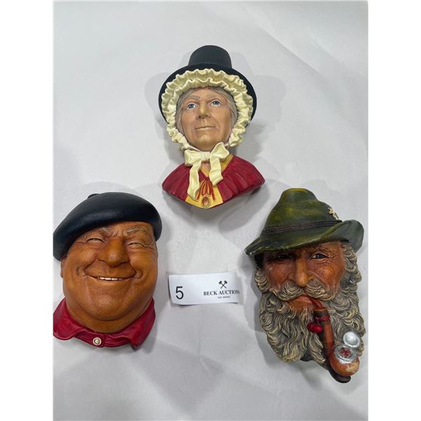 Bosson Heads "The Europeans" Including A.Pierre, Welsh Lady, Tyrolean