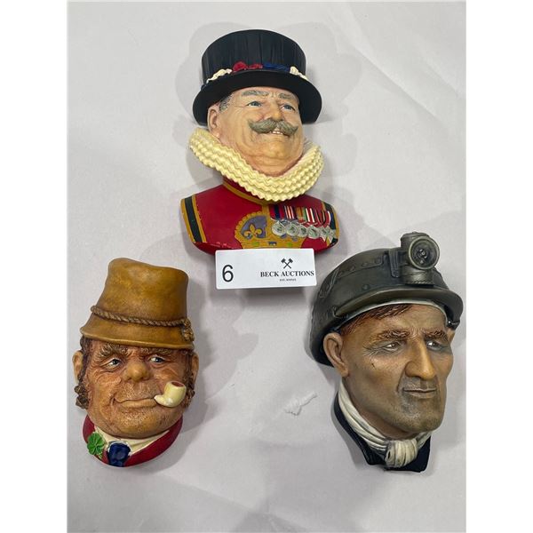 Bosson Heads "The Europeans" Including B.Miner, Beefeater, Paddy