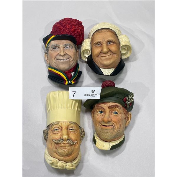 Bosson Heads"The Europeans" Including Laplander, Bretonne Lady, Chef, Jock