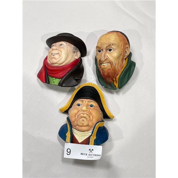 Bosson Heads"Dickens Collection" Including Tony Waller, Fagin, Mr.Bumble