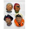 Image 1 : Bosson Heads "The Seafarers" Including Fisherman, Coxswain, Captain Kidd And Smuggler