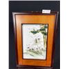 Image 1 : Beautiful Japanese Cultural Art, Cranes On Pine Tree, Painted On Ceramic, 22L x 15.5W