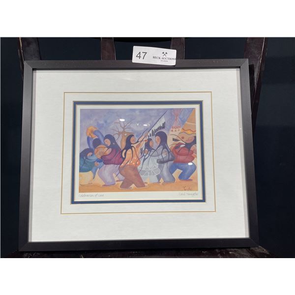 Cecil Youngfox, Celebration Of Love, Ojibwe Art Limited Print 13.5W x 11.25L