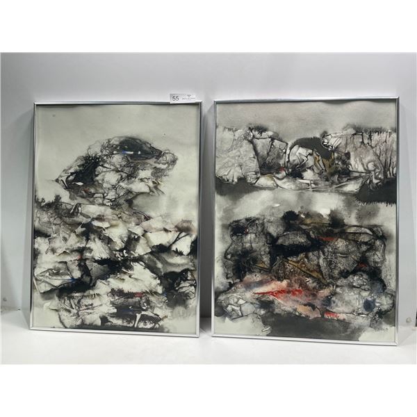 Adivrekar 87'. 2 Contemplations Of Marble Artpieces, 18W x 24.5L Both