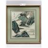 Image 1 : Japanese Countryside Print With Artist Stamp, 17W x 19L