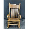 Image 1 : Antique Carved Wooden Rocking Chair 39H x 22W x 20D