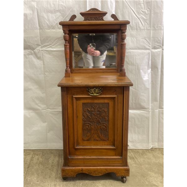 Victorian Coal Scuttle Side Table, 15L x 14W x 39H