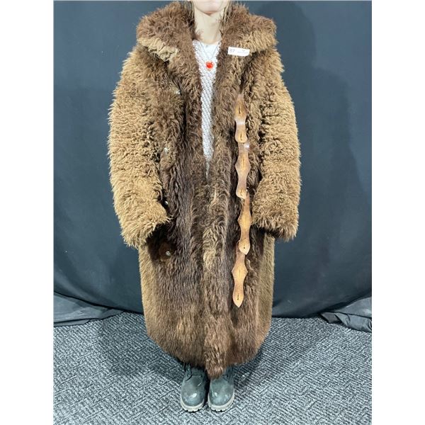 Beautiful Vintage Authentic Buffalo Fur Coat,
