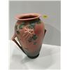 Image 2 : Roseville Columbine Pink 1941 Vintage Art Deco Pottery Ceramic Floor Vase 24-10