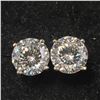 Image 1 : 14K WHITE GOLD MOISSANITE(2.4CT)  EARRINGS (WEIGHT 1.34G )