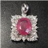 Image 1 : SILVER RUBY CUBIC ZIRCONIA  PENDANT