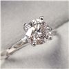 Image 2 : 14K WHITE GOLD LAB GROWN DIAMOND (1.1CT)  RING (SIZE 6) (WEIGHT 2.52G)