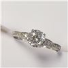 Image 3 : 10K WHITE GOLD MOISSANITE(0.76CT) DIAMOND(0.1CT)  RING (SIZE 6)
