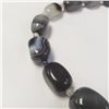 Image 2 : SILVER GENUINE GEMSTONE HEAVY 18"   NECKLACE