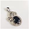 Image 2 : SILVER SAPPHIRE(2.5CT) CUBIC ZIRCONIA  PENDANT